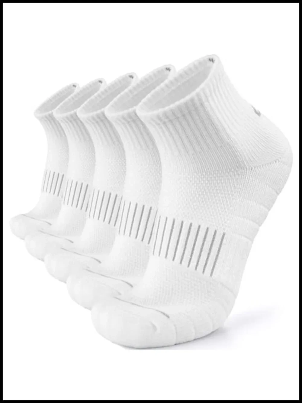 Merino Wool Quarter Socks for Men Women, Hiking Running, Cushioned Compression,